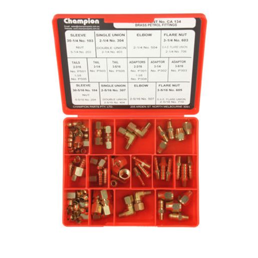 Champion Fasteners Brass Adaptor Fittings Assortment CA134