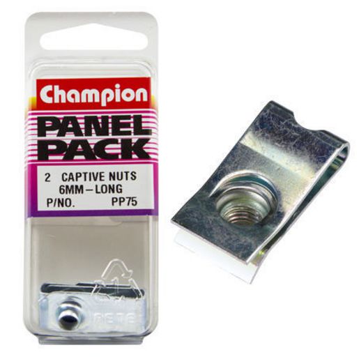 Champion Fasteners Captive 6 X 1mm Nuts PP75