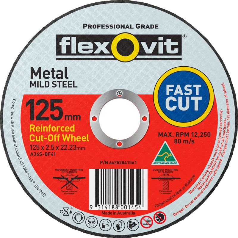 Flexovit Reinforced Cut-Off Wheel 125mm 66252841561