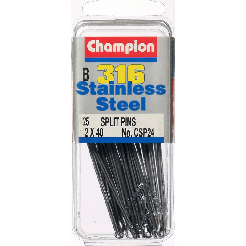 Champion Fasteners Split Pin Stainless Steel 2X40mm
