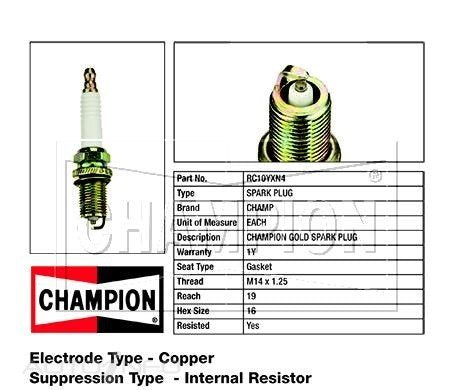Champion Spark Plug Champion - RC10YXN4