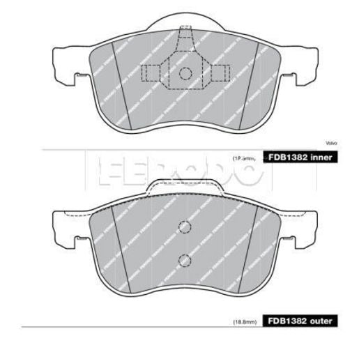 Ferodo Brake Pad Set FDB1382