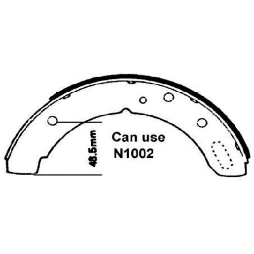 Brake Bonders Brake Shoe 228.6mm N1419