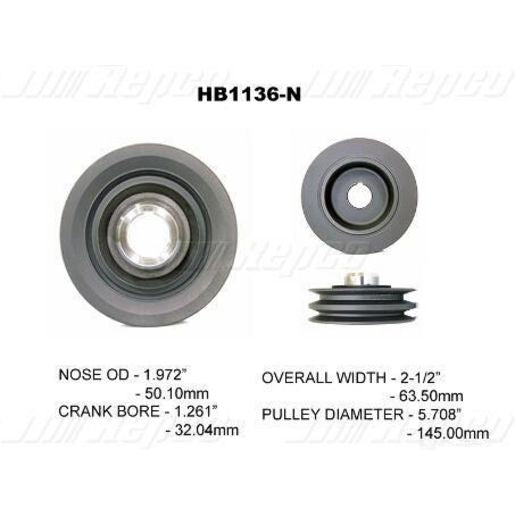 Powerbond OEM Replacement Harmonic Balancer HB1136N