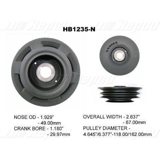 Powerbond OEM Replacement Harmonic Balancer HB1235N