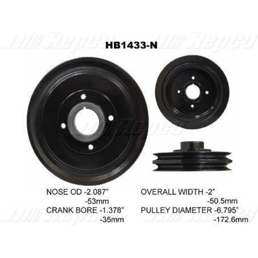 Powerbond OEM Replacement Harmonic Balancer HB1433N