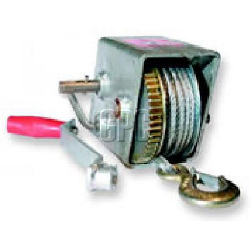 Trojan Closed Top Manual Winch 5 To 1 Ratio With Wire -