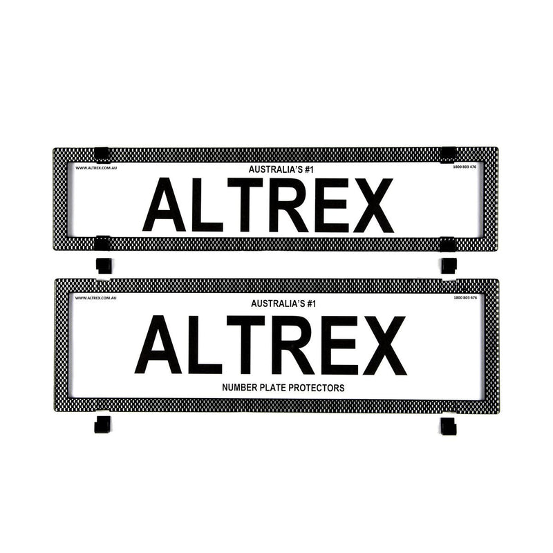 Altrex Number Plate Cover 6 Figure Carbon Fibre Without