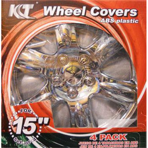 Kuan Tong Wheel Cover Set 949 Chrome 15In KT949-15C(N)