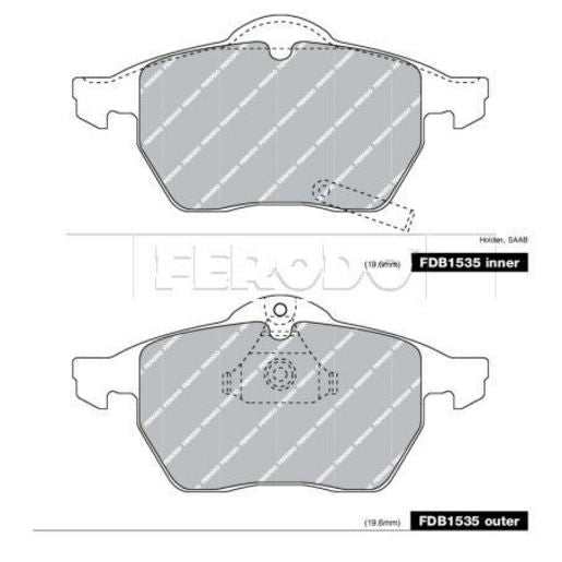 Ferodo Pad Set-Disc Brake FDB1535