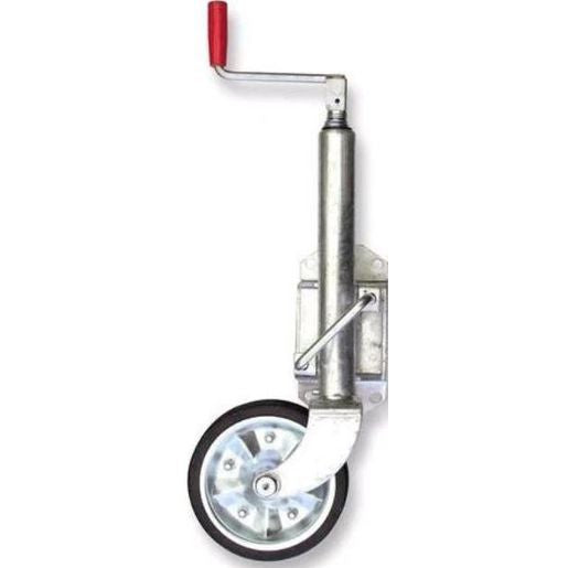 Jockey Wheel Galvanised w/200x50mm Solid Tyre 220kg 250mm