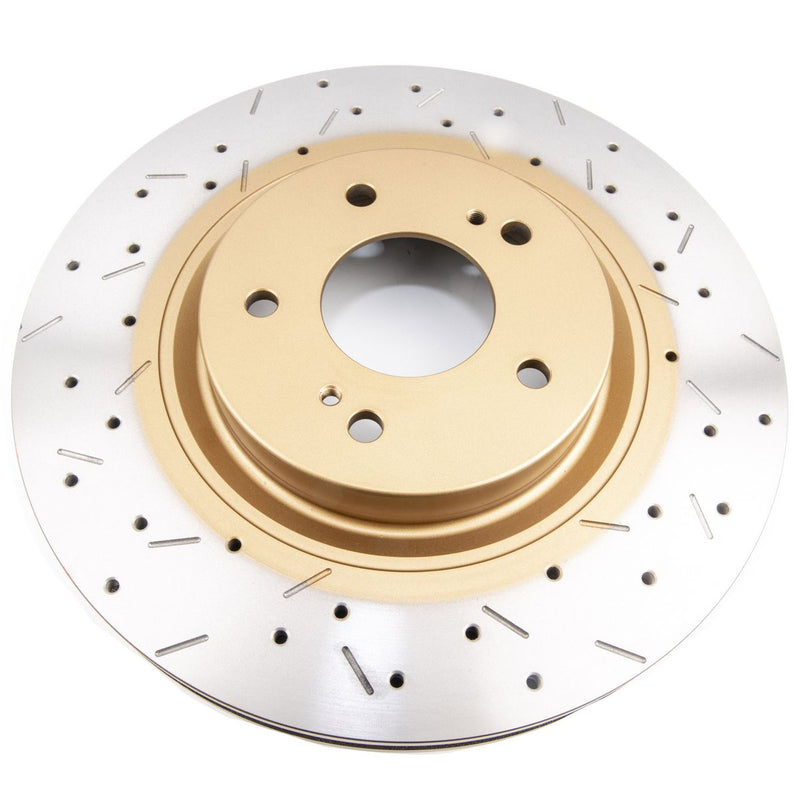 DBA HD 4000 Drilled Slotted Brake Rotor Pair 324mm Front
