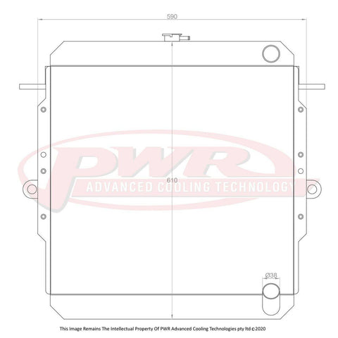 PWR Radiator 55mm fits Toyota Landcruiser HJ75 2H Diesel