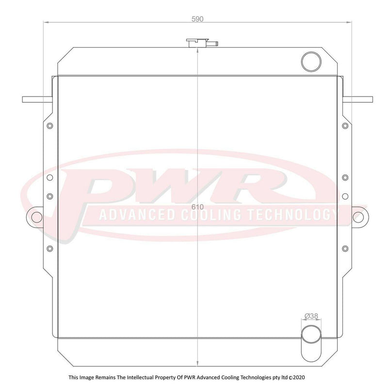 PWR Radiator 55mm fits Toyota Landcruiser HJ75 2H Diesel
