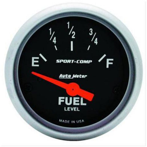 Autometer Sport-Comp 2-1/16in Fuel Level Gauge 0-30 Ohm