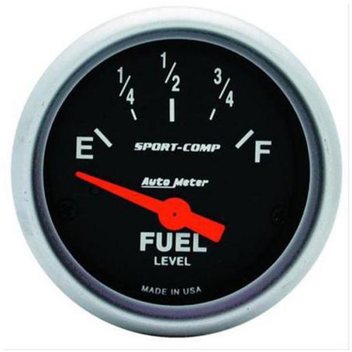 Autometer Sport-Comp 2-1/16in Fuel Level Gauge 0-30 Ohm