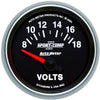 Autometer Sport-Comp II 2-1/16in Voltmeter Gauge 8-18V