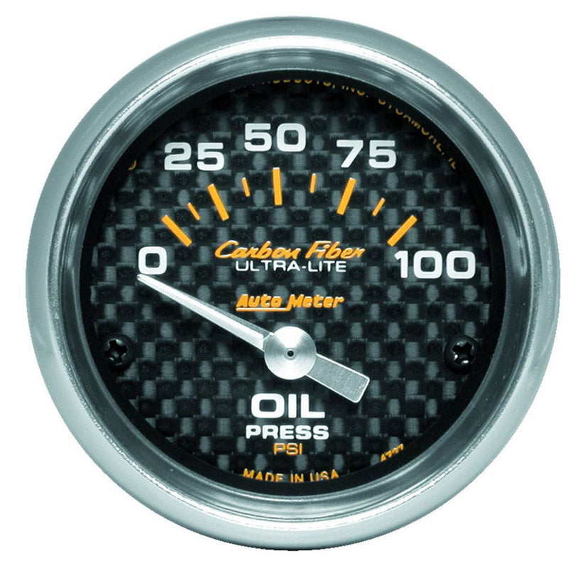 Autometer Carbon Fiber 2-1/16in Oil Pressure Gauge
