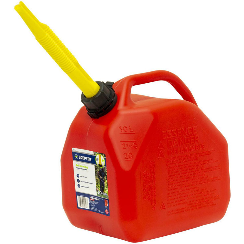 Scepter Petrol Fuel Can 10L Red