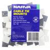 Narva Cable Tie Mounts Black 19mm (100Pk) 56442