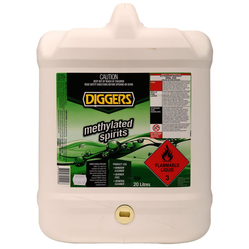 Diggers Methylated Spirits 20ltr 15000-20DIGN