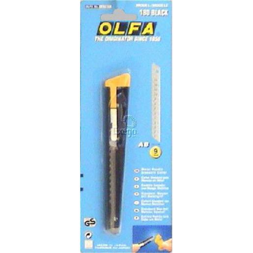 Olfa Knife-Sml Snap Auto Lock 9Mm OLFA180
