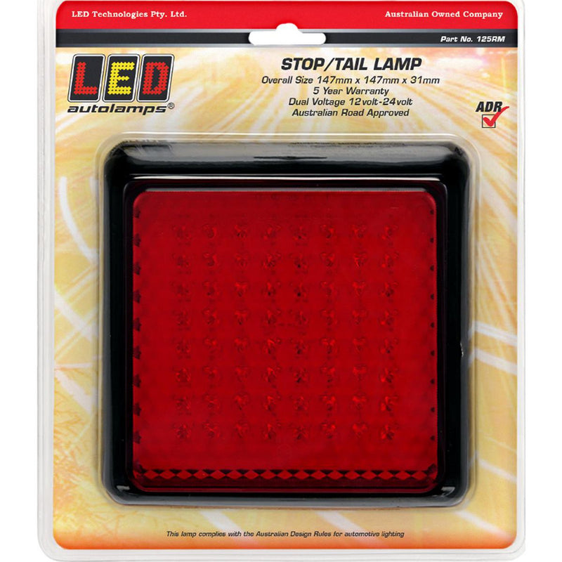 LED Autolamps Stop/Tail 64-LED Lamp 12/24V w/30cm Wire