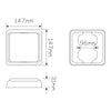 LED Autolamps 12/24V Reversing Lamp With 25 White LEDs