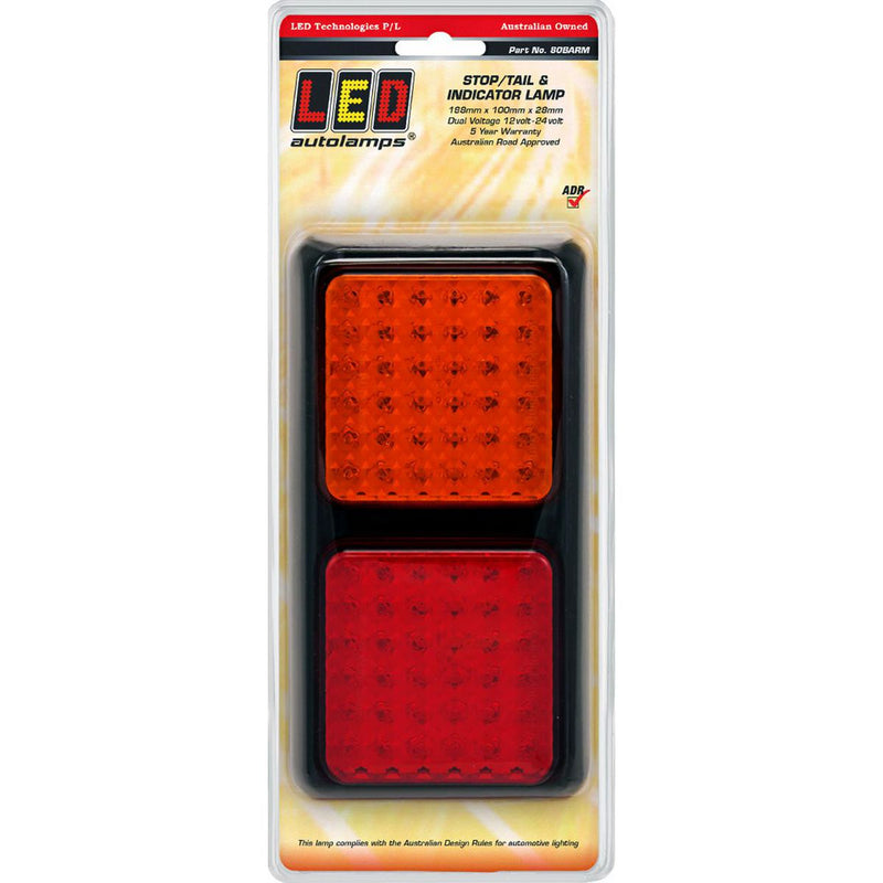 LED Autolamps Stop/Tail/Indicator Light LED 12/24V 80BARM