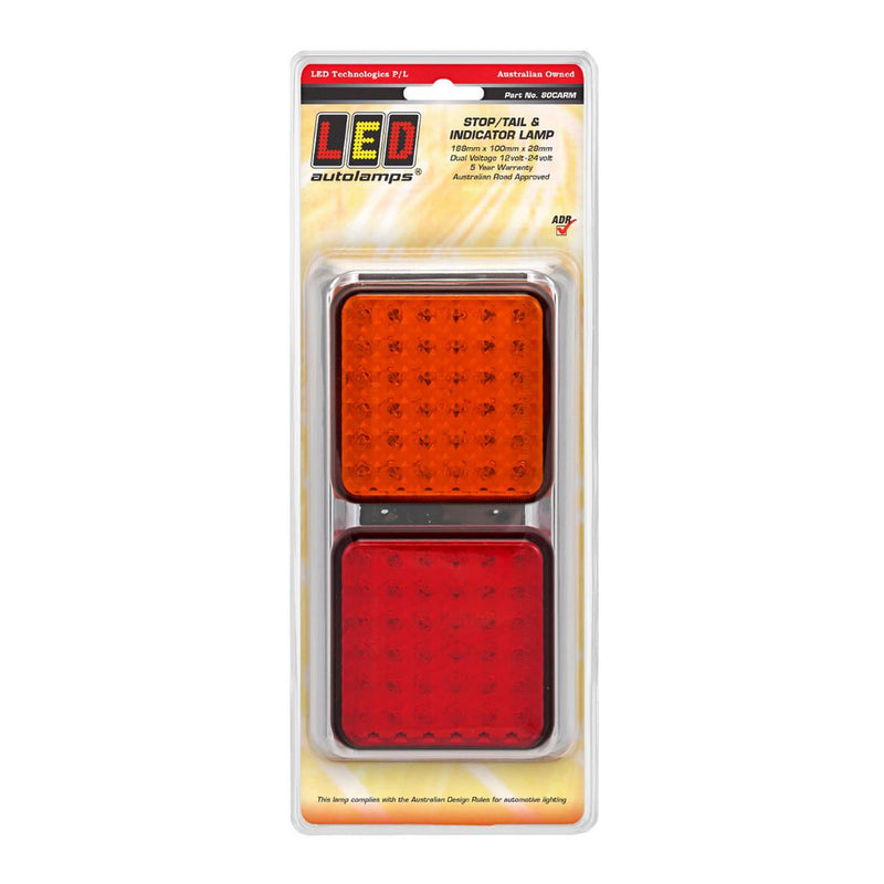 LED Autolamps Stop/Tail/Indicator LED Light 12-24V Chrome