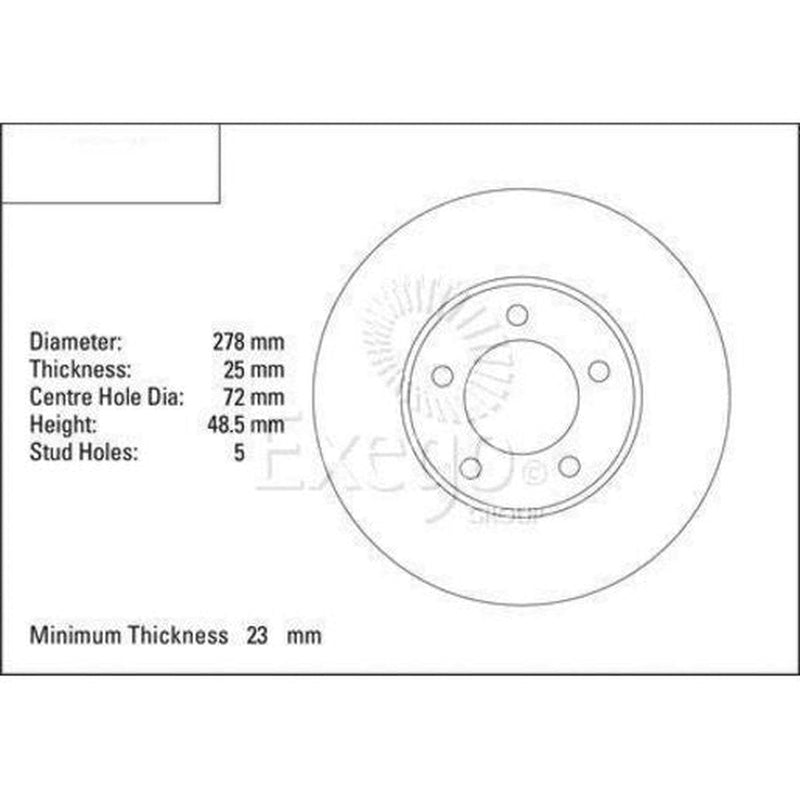 DBA Standard Brake Rotor Pair Front DBA2954