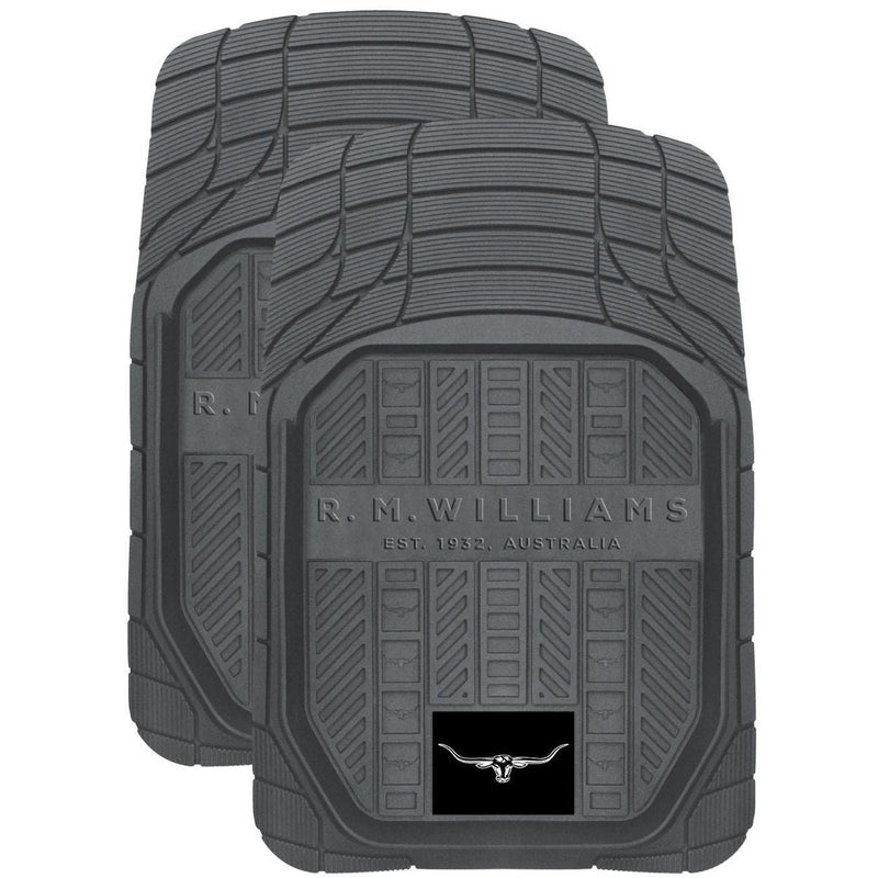 R.M. Williams Rubber Floor Mat Set Front Pair Grey