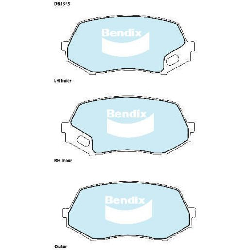 Bendix Heavy Duty Brake Pad Set Front DB1945 HD
