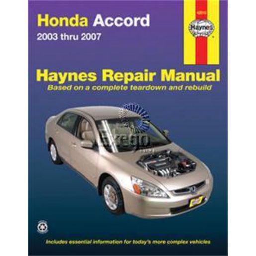 Haynes Owner'S Workshop Manual - Honda Accord 2003-2007