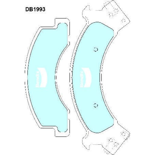 Bendix Heavy Duty Brake Pad Set Front DB1993 HD