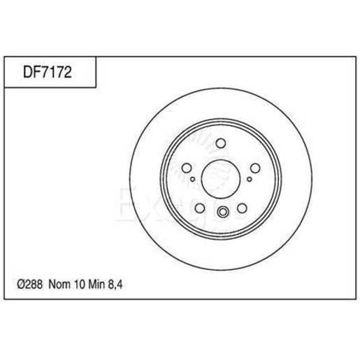 TRW Brake Rotor 288mm Rear DF7172S