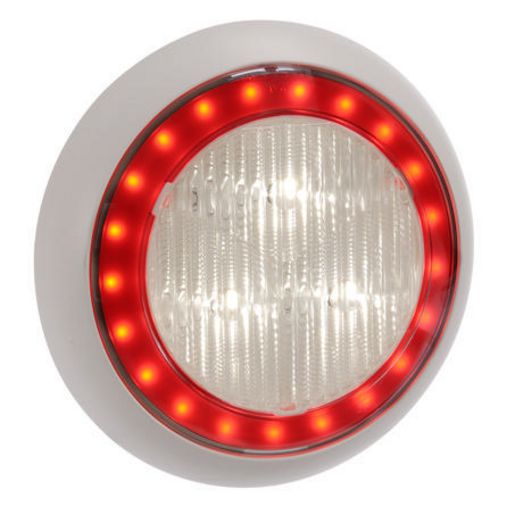 Narva Model 43 LED Reverse Lamp White with LED Tail Ring