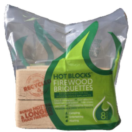 Hot Blocks Firewood 8Pk HB8PK