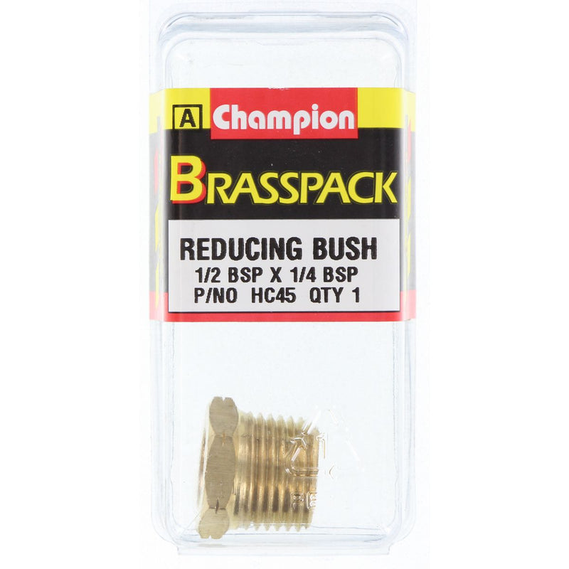 Champion Brass Reducing Bush 1/2 x 1/4 BSP HC45