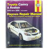 Haynes Repair Manual Suits Toyota Camry & Holden Apolo