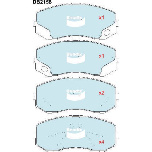 Bendix Heavy Duty Brake Pad Set Front DB2158 HD
