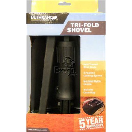 Bushranger Tri Fold Shovel With Protective Pouch 73X05/A