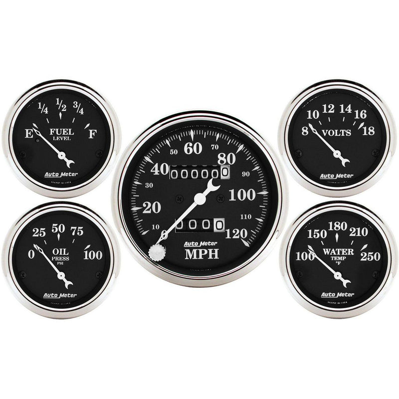 Autometer Old Tyme 5 Piece Gauge Kit Mechanical AU1708