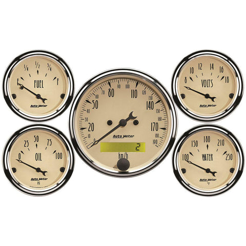 Autometer Antique Beige 5 Piece Gauge Kit AU1809-M
