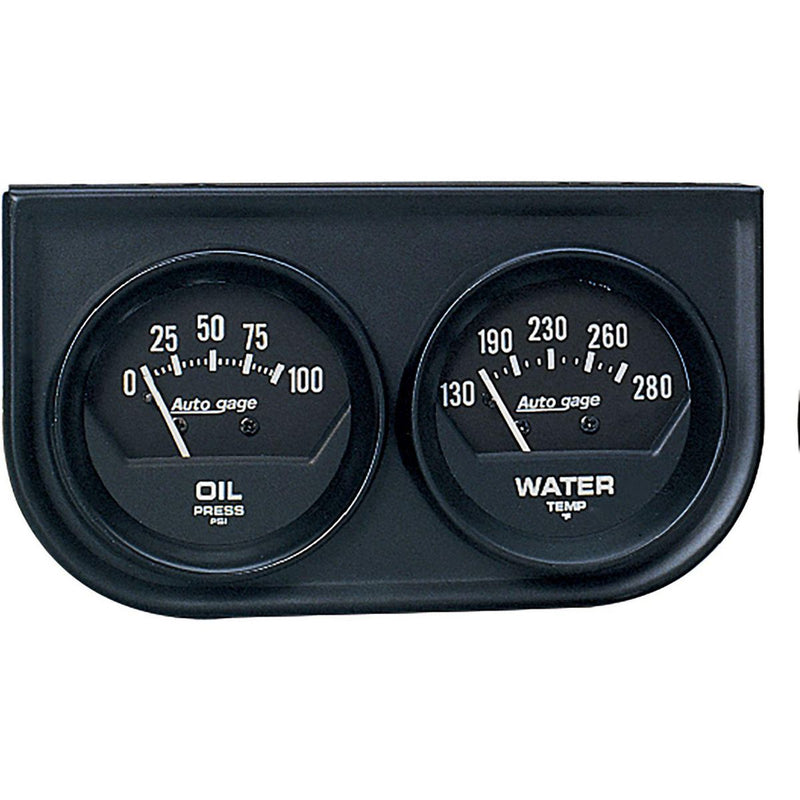 Autometer Auto Gauge 2in 2 Gauge Console Oil Water Black