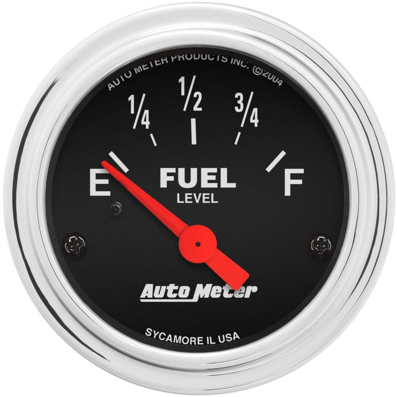 Autometer Trad Chrome 2-1/16in Fuel Level Gauge 240-33