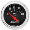 Autometer Trad Chrome 2-1/16in Oil Pressure Gauge