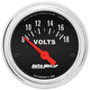 Autometer Trad Chrome 2-1/16in Voltmeter 8-18V Short