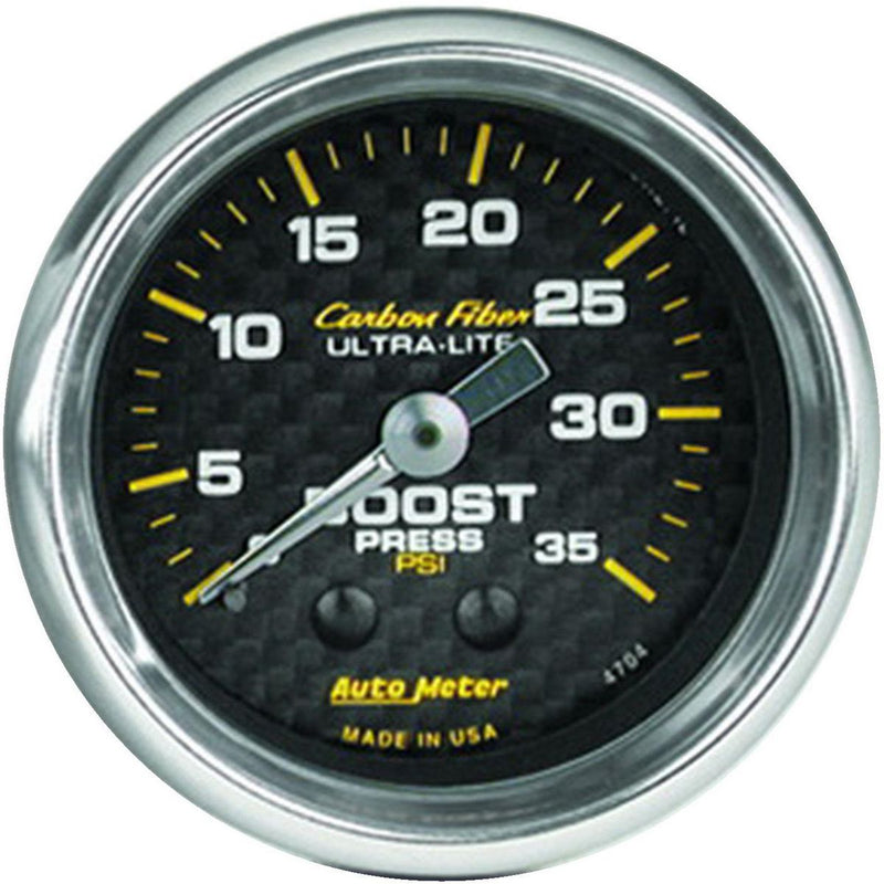 Autometer Carbon Fiber 2-1/16in Boost Gauge 0-35PSI