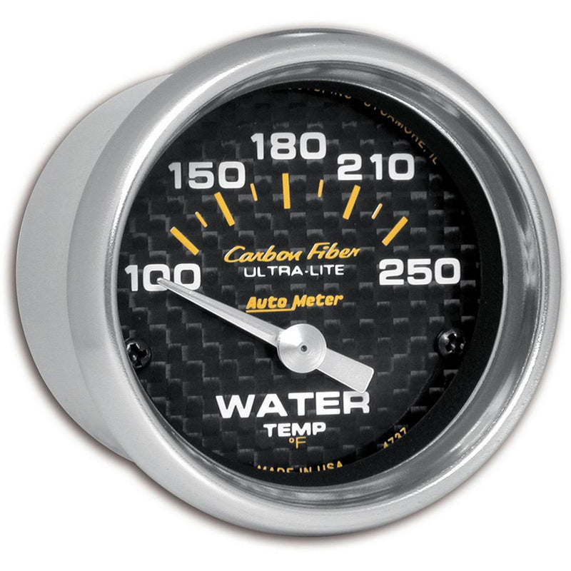 Autometer Carbon Fiber 2-1/16in Water Temp Gauge 100-250F